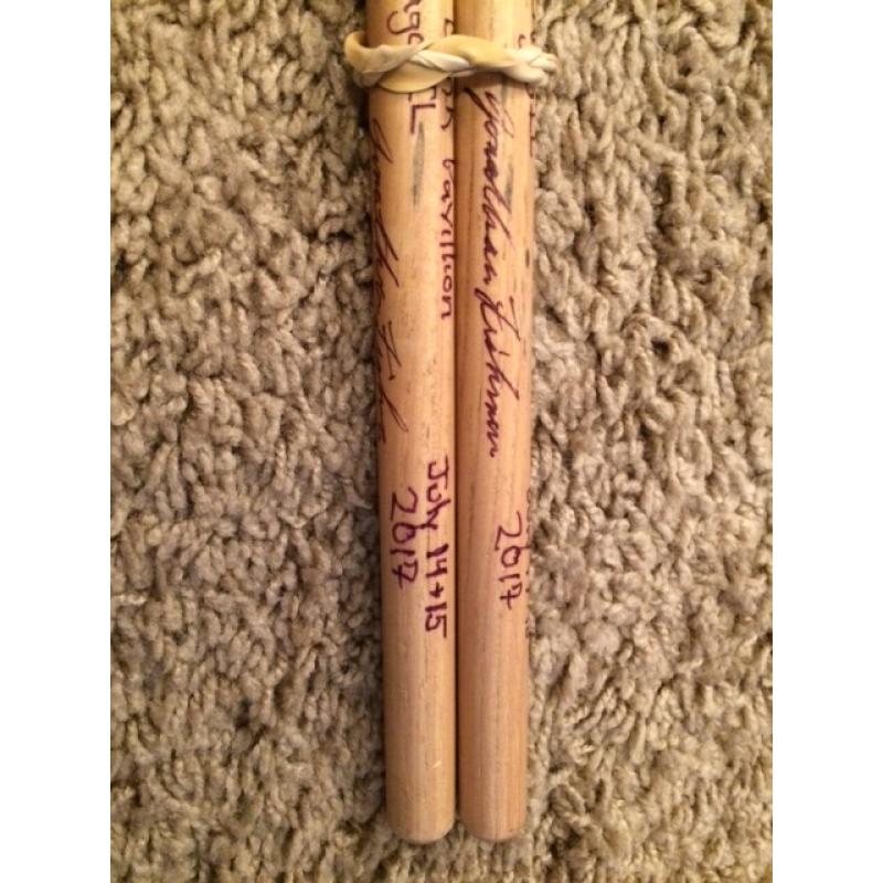 Phish Show Used Drumsticks (Pair) - Used and signed by Jon Fishman - July 14/15, 2017 - Chicago