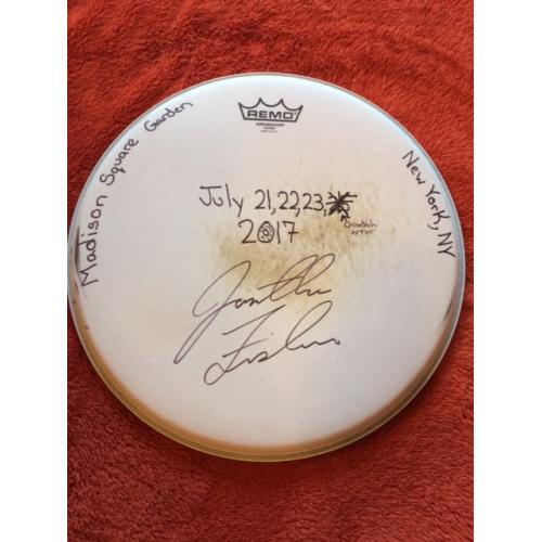 Phish (Baker's Dozen) Show Used Drumhead - Signed by Jon Fishman (July 21,22,23)