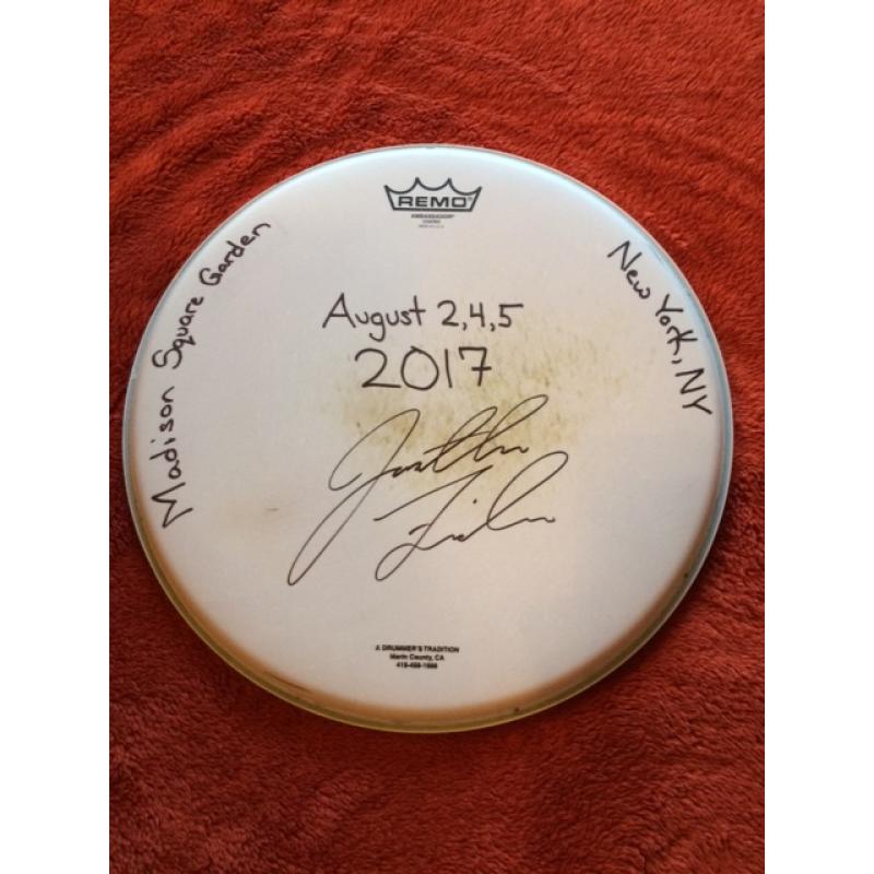 Phish (Baker's Dozen) Show Used Drumhead - Signed by Jon Fishman (Aug 2,4,5)