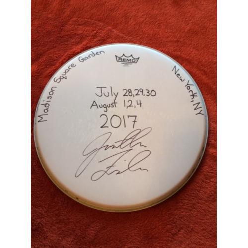 Phish (Baker's Dozen) Show Used Drumhead - Signed by Jon Fishman (July 28,29,30, Aug 1,2,4)