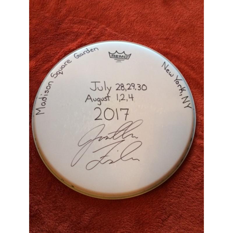 Phish (Baker's Dozen) Show Used Drumhead - Signed by Jon Fishman (July 28,29,30, Aug 1,2,4)