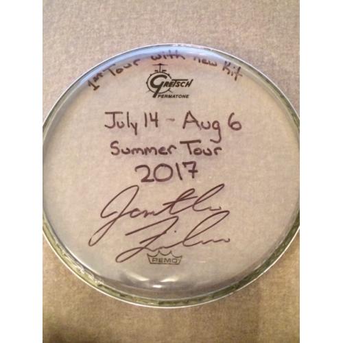 Phish (Baker's Dozen/Summer Tour 2017) Show Used Drumhead - Signed by Jon Fishman (July 14-Aug 6)