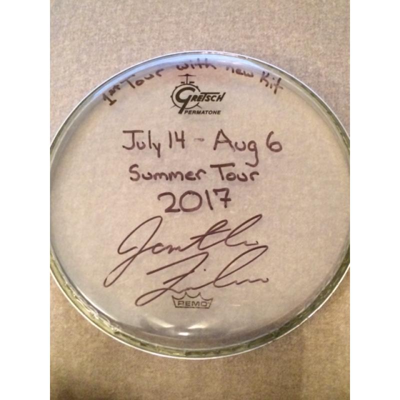 Phish (Baker's Dozen/Summer Tour 2017) Show Used Drumhead - Signed by Jon Fishman (July 14-Aug 6)