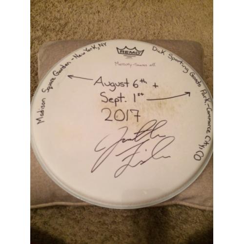 Phish (Baker's Dozen/Dicks) Show Used Drumhead - Signed by Jon Fishman (Aug 6-Sept 1)