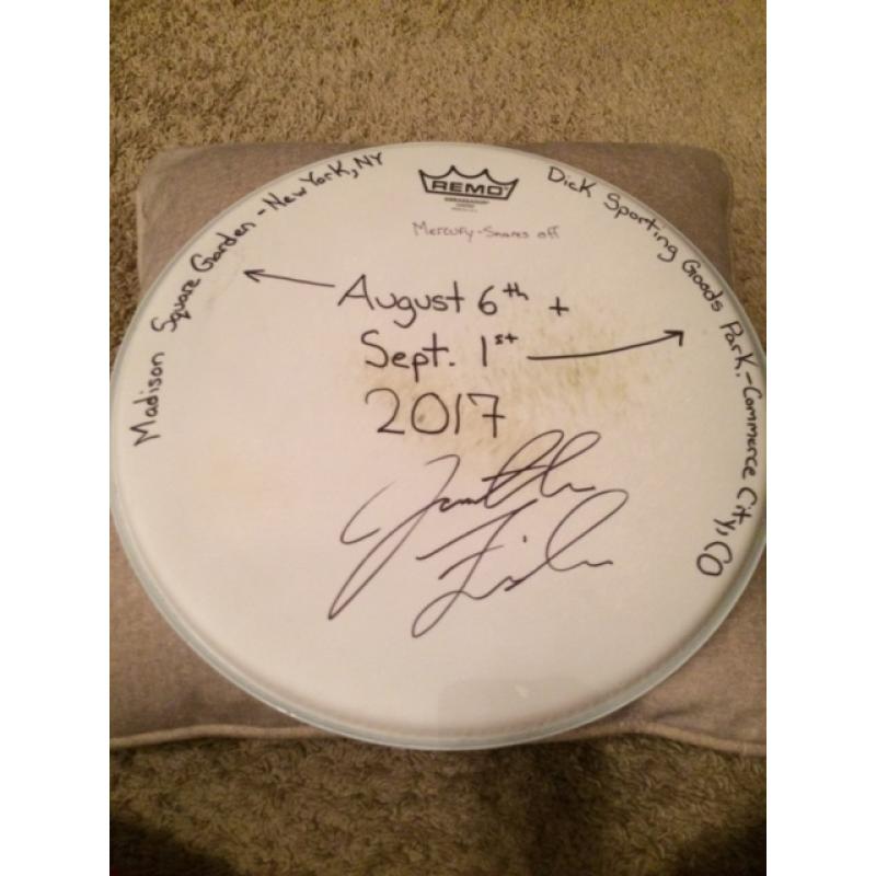 Phish (Baker's Dozen/Dicks) Show Used Drumhead - Signed by Jon Fishman (Aug 6-Sept 1)