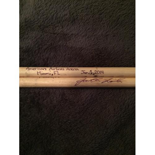 Phish Show Used Drumsticks (Pair) - Used and signed by Jon Fishman - January 1, 2014 - Miami