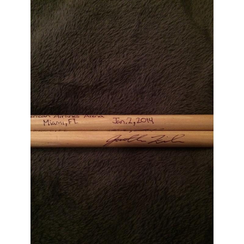 Phish Show Used Drumsticks (Pair) - Used and signed by Jon Fishman - January 2, 2014 - Miami