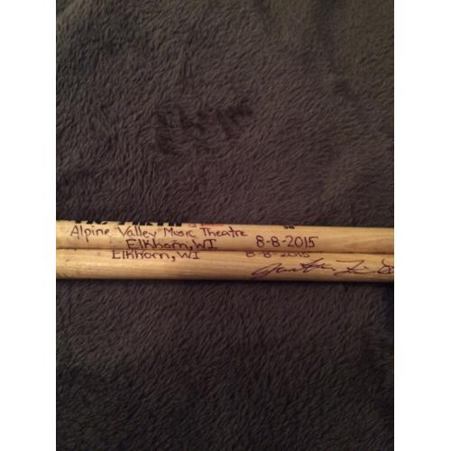 Phish Show Used Drumsticks (Pair) - Used and signed by Jon Fishman - August 8, 2015 - Alpine Valley