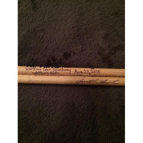 Phish Show Used Drumsticks (Pair) - Used and signed by Jon Fishman - August 23, 2015 - Watkins Glen