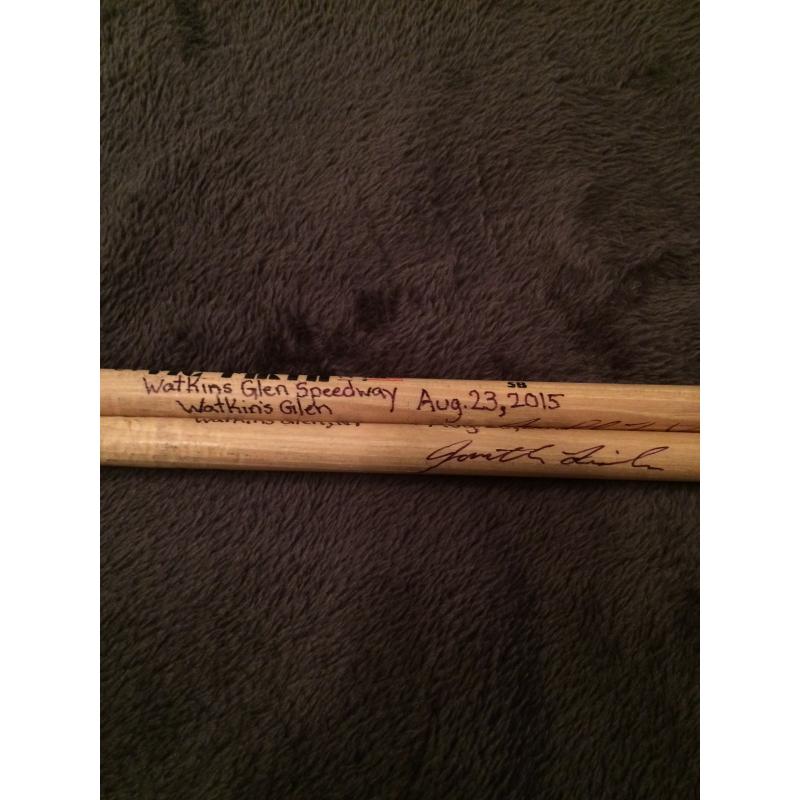 Phish Show Used Drumsticks (Pair) - Used and signed by Jon Fishman - August 23, 2015 - Watkins Glen