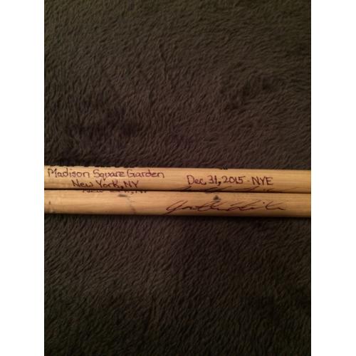 Phish Show Used Drumsticks (Pair) - Used and signed by Jon Fishman - December 31, 2015 - Madison Square Garden