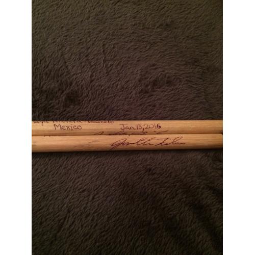 Phish Show Used Drumsticks (Pair) - Used and signed by Jon Fishman - January 15, 2016 -Mexico