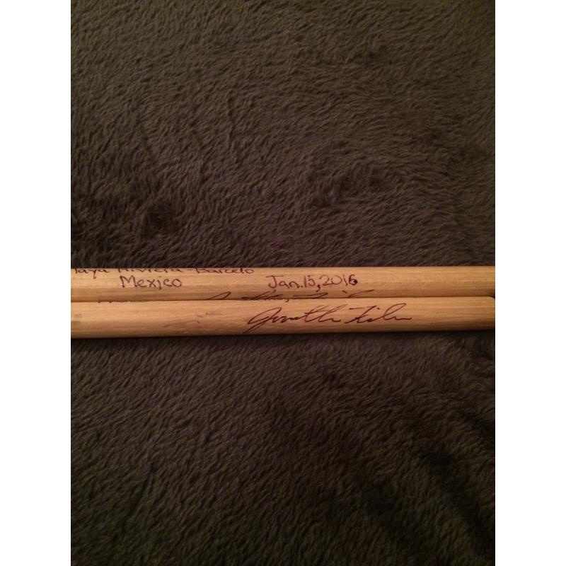 Phish Show Used Drumsticks (Pair) - Used and signed by Jon Fishman - January 15, 2016 -Mexico