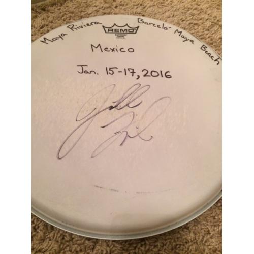 Phish Show Used Drumhead - Signed by Jon Fishman - Jan 15-17, 2016 - Maya Rivera, Mexico