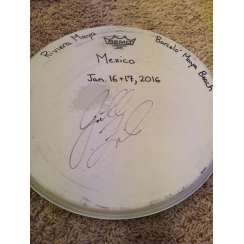 Phish Show Used Drumhead - Signed by Jon Fishman - Jan 16-17, 2016 - Maya Rivera, Mexico
