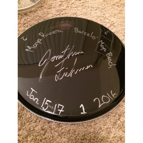 Phish Show Used Drumhead (bottom head) - Signed by Jon Fishman - Jan 15-17, 2016 - Maya Rivera, Mexico