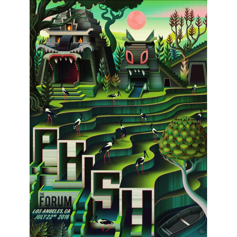 Phish Signed Poster - July 22, 2016 - Inglewood, CA