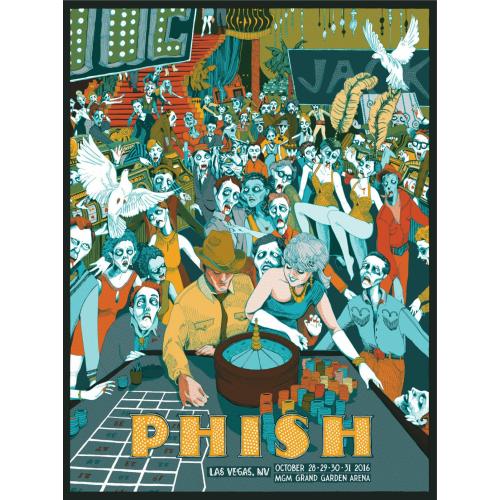 Phish Signed Poster  - Oct 28-31, 2016 - Las Vegas, NV