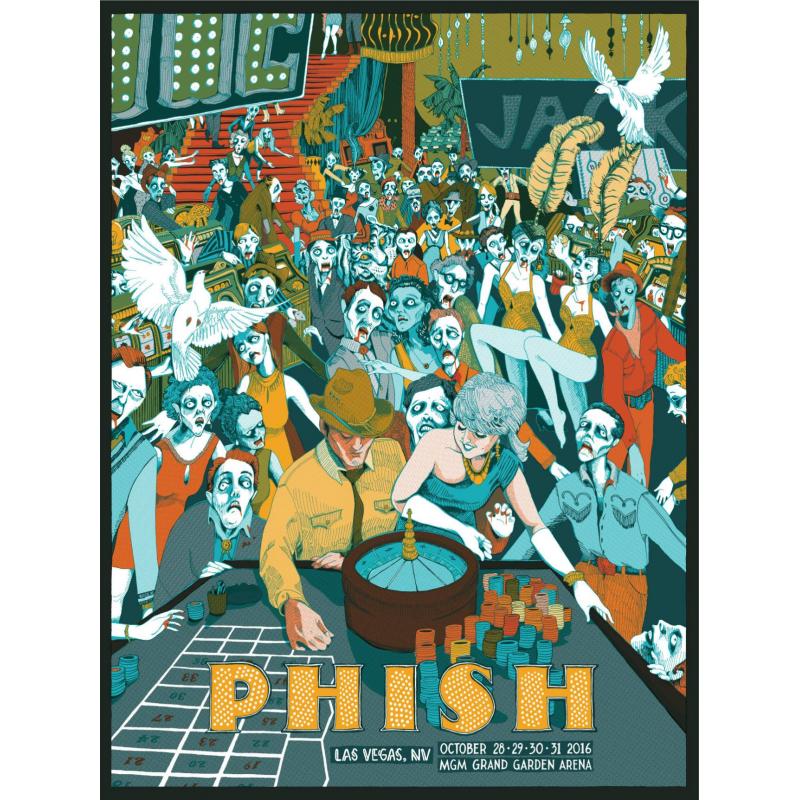 Phish Signed Poster  - Oct 28-31, 2016 - Las Vegas, NV