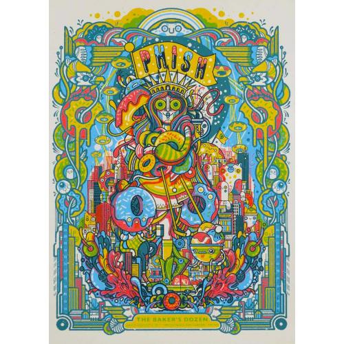 Phish Signed Poster - Bakers Dozen - MSG 2017 - Millward