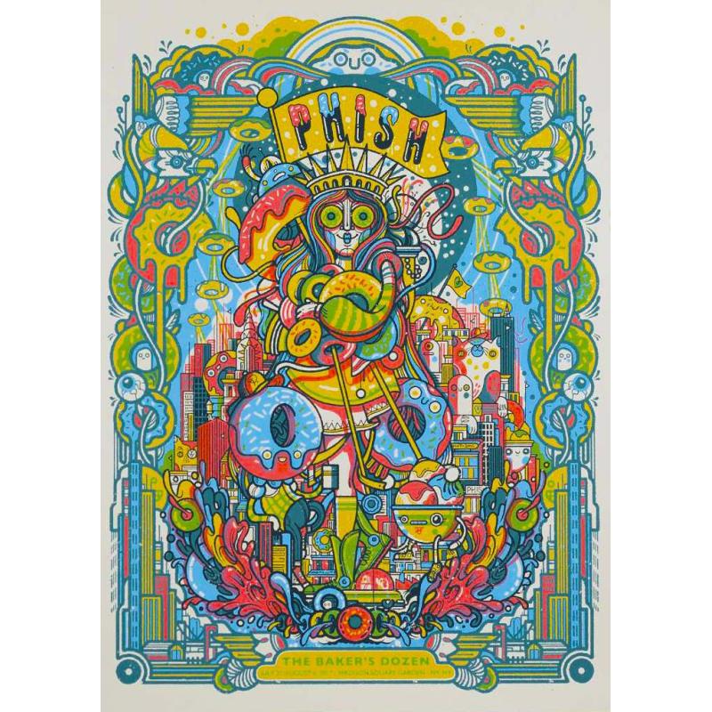 Phish Signed Poster - Bakers Dozen - MSG 2017 - Millward