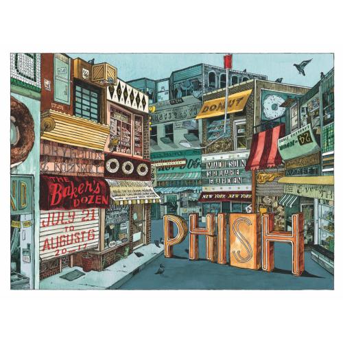 Phish Signed Poster - Bakers Dozen - MSG 2017 - Landland
