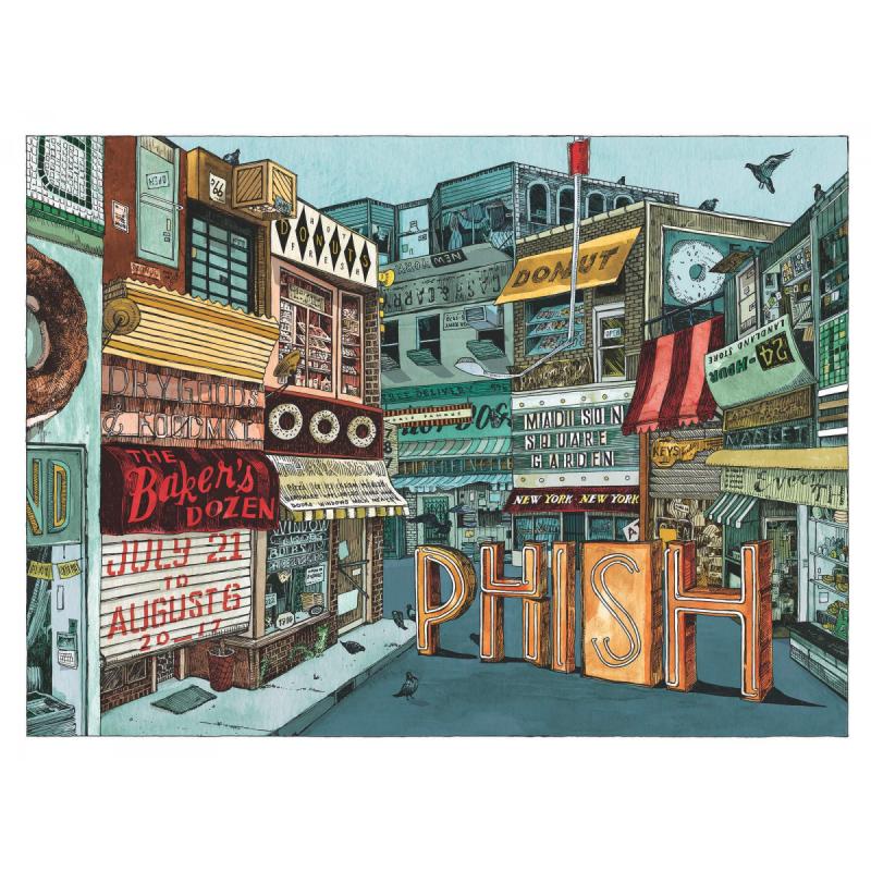 Phish Signed Poster - Bakers Dozen - MSG 2017 - Landland
