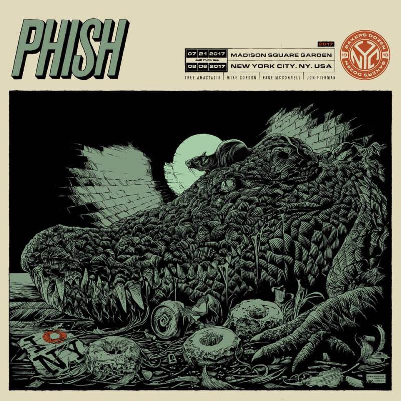 Phish Signed Poster - Bakers Dozen - MSG - 2017