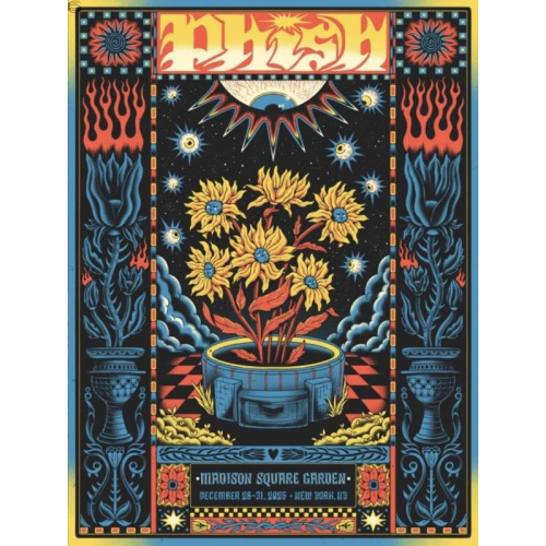 Phish Signed Poster MSG New Year's Run 2025  Jean 109