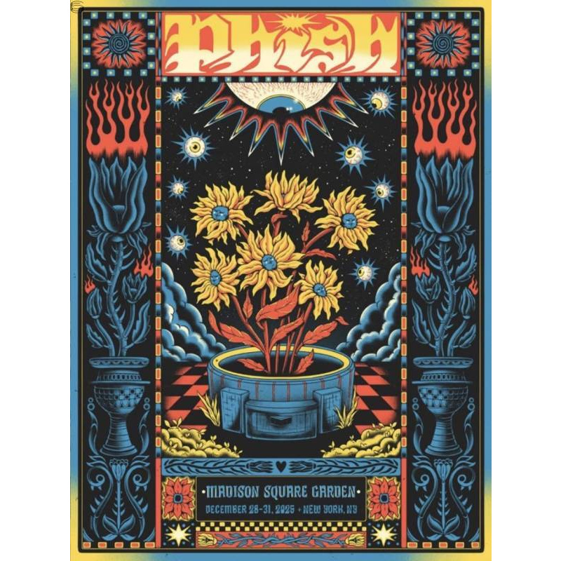 Phish Signed Poster MSG New Year's Run 2025  Jean 109