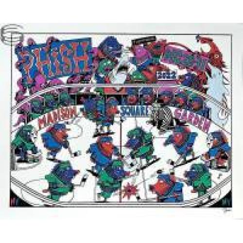 Phish Signed Poster - New Years 2022 - Pollock 113 Red