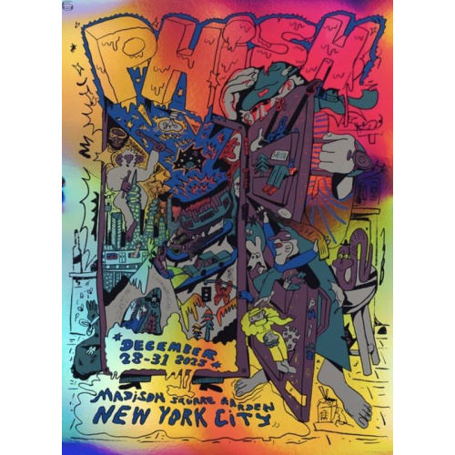 Phish Signed Poster MSG New Years 2025 Shaddick 109 Foil