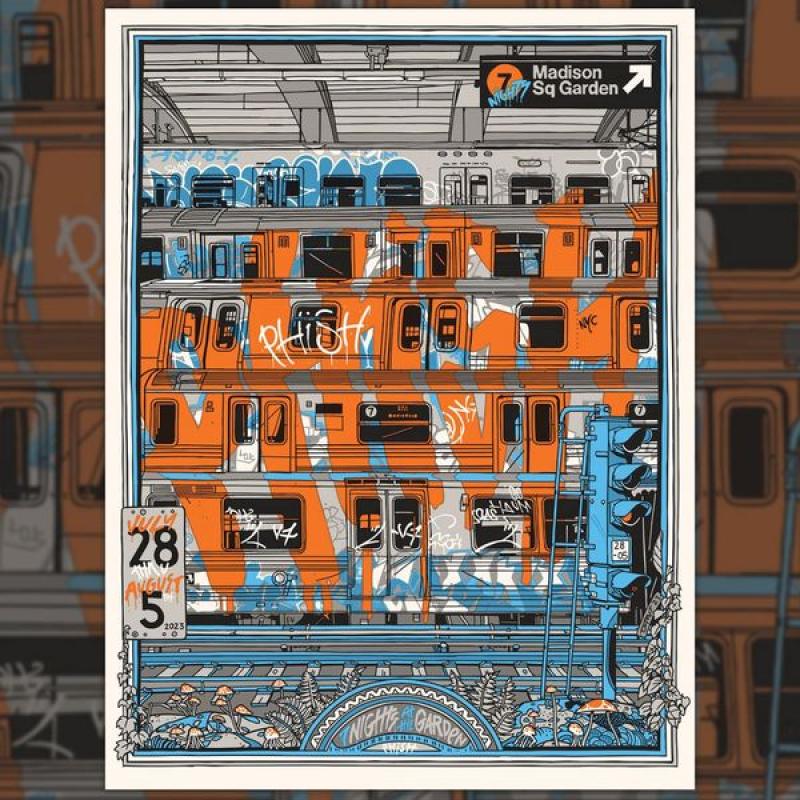 Phish Signed Poster - MSG - 7/28/23 - Stout 108