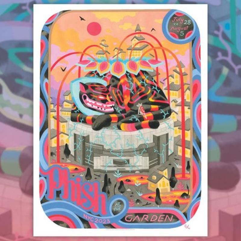 Phish Signed Poster - MSG - 8/4/23 - Yarrington 109