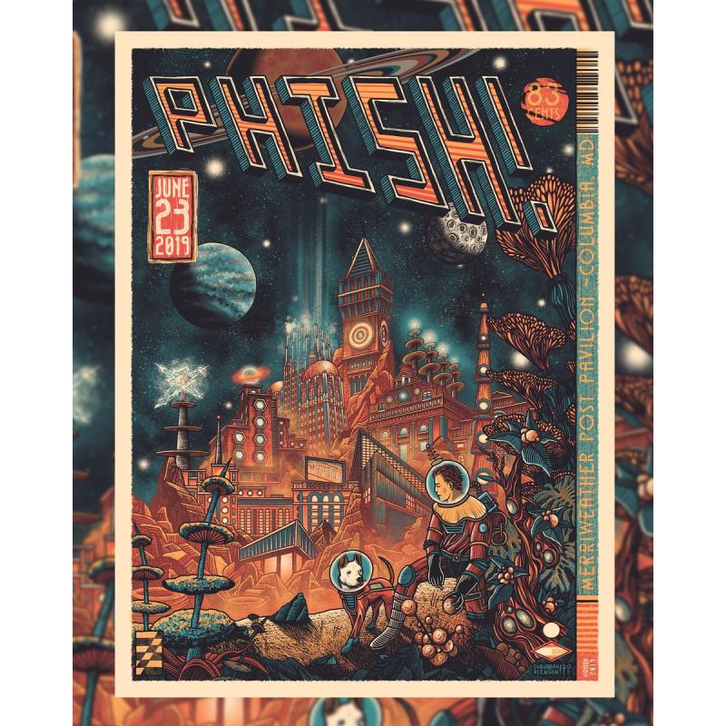 Phish Signed Poster - June 23, 2019 - Merriweather