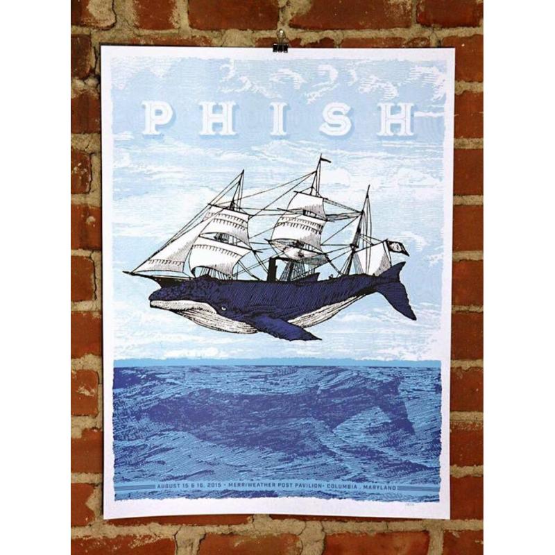 Phish Signed Poster - August 15-16, 2015 - Merriweather, MD