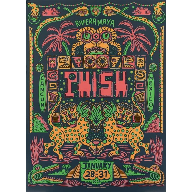 Phish Signed Poster Mexico 2026 Crespo 112