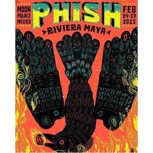 Phish Signed Poster - Riviera Maya 2022 - Melendez 109