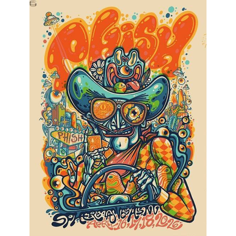 Phish Signed Poster Sphere 2026 - Millward 108