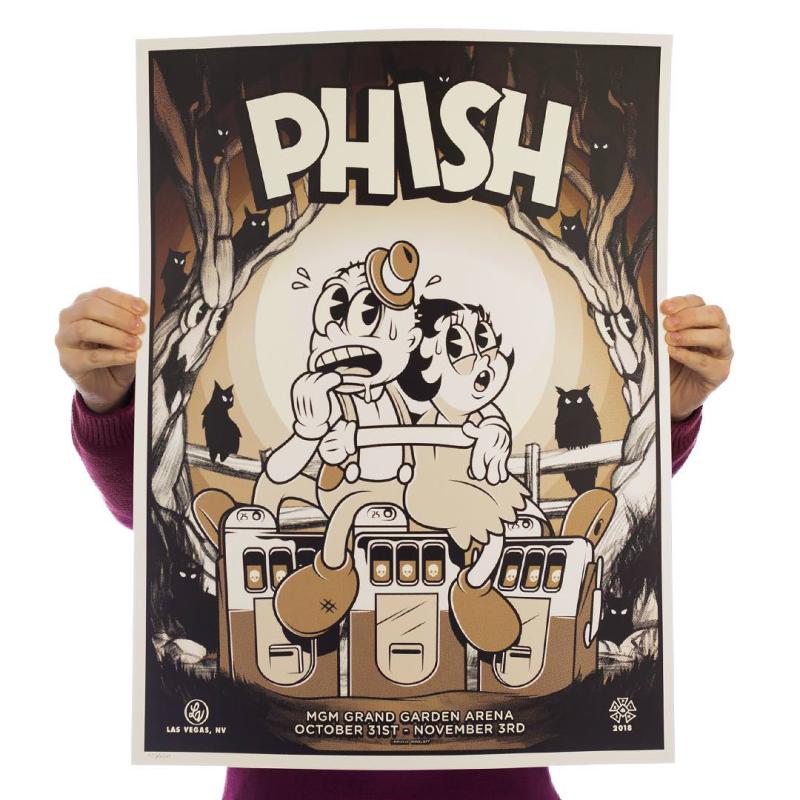 Phish Signed Poster - October 31 - November 3, 2018 - Las Vegas (Minsloff)