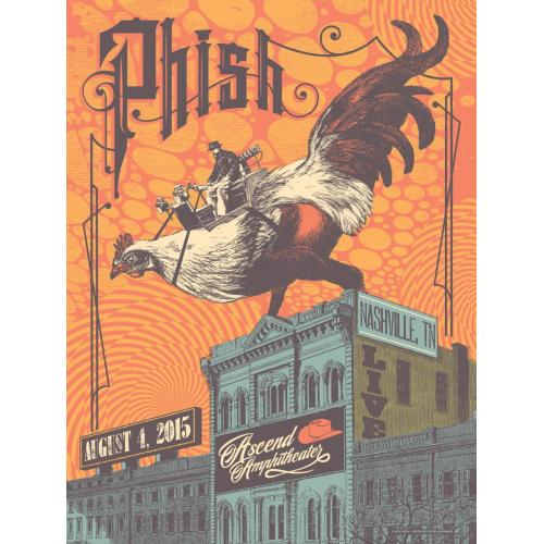 Phish Signed Poster - August 4, 2015 - Nashville, TN