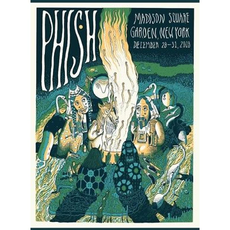 Phish Signed Poster - December 28 - 31, 2018 - New York (Neeley)