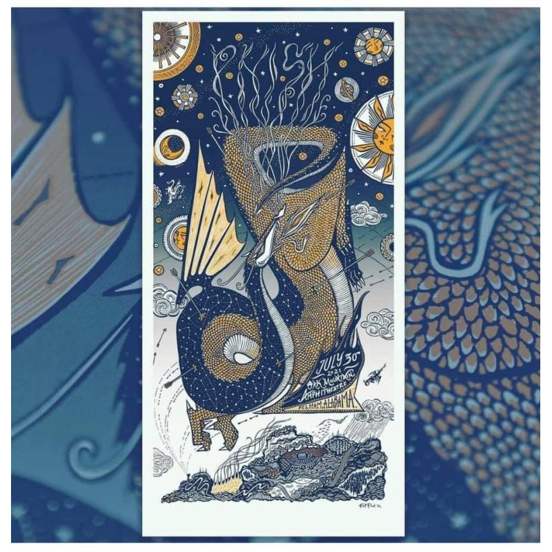 Phish Signed Poster - July 30, 2021 - Pelham, AL - Kat Flint - 109