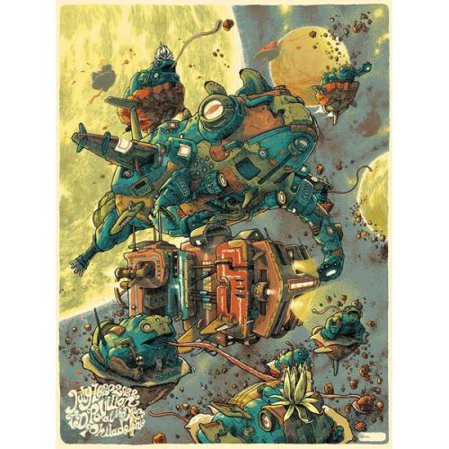 Phish Signed Poster - Philadelphia 2022 - Yellow - Kloc 115