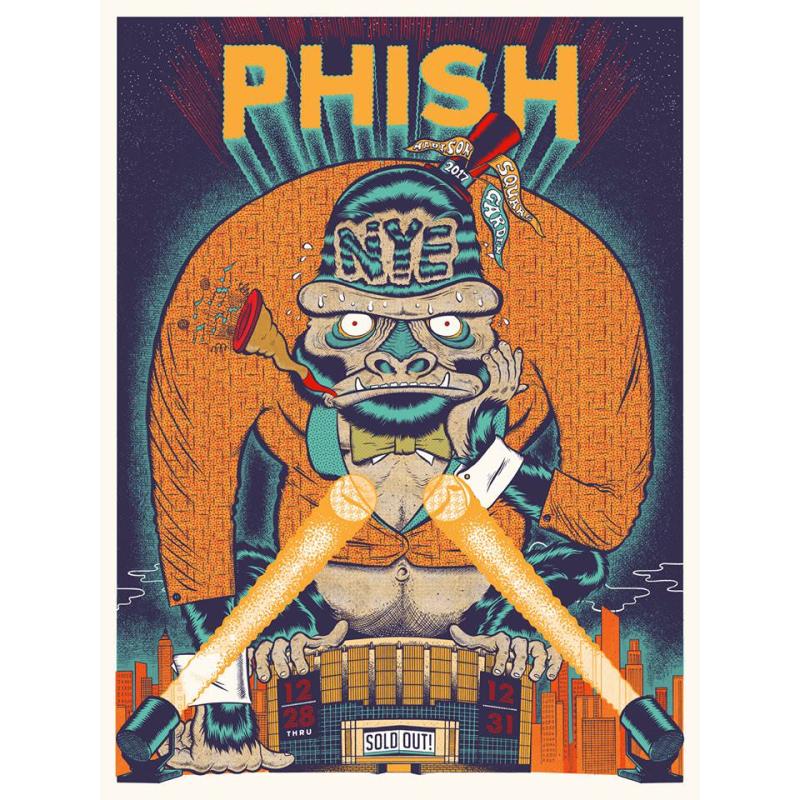 Phish Signed Poster - New Year's Run - MSG 2017 - Cinema