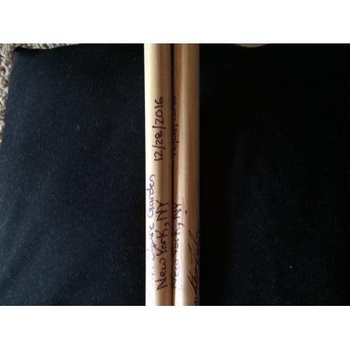 Phish Show Used Drumsticks (Pair) - Used and signed by Jon Fishman - Dec 28, 2016 - MSG, New York