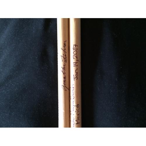 Phish Show Used Drumsticks (Pair) - Used and signed by Jon Fishman - Jan 14, 2017 - Mexico