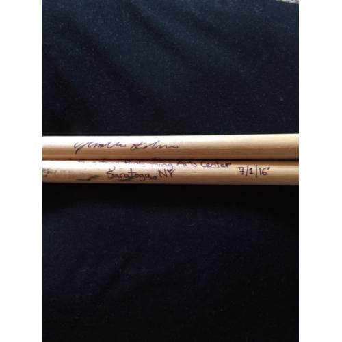 Phish Show Used Drumsticks (Pair) - Used and signed by Jon Fishman - July 1, 2016 - SPAC