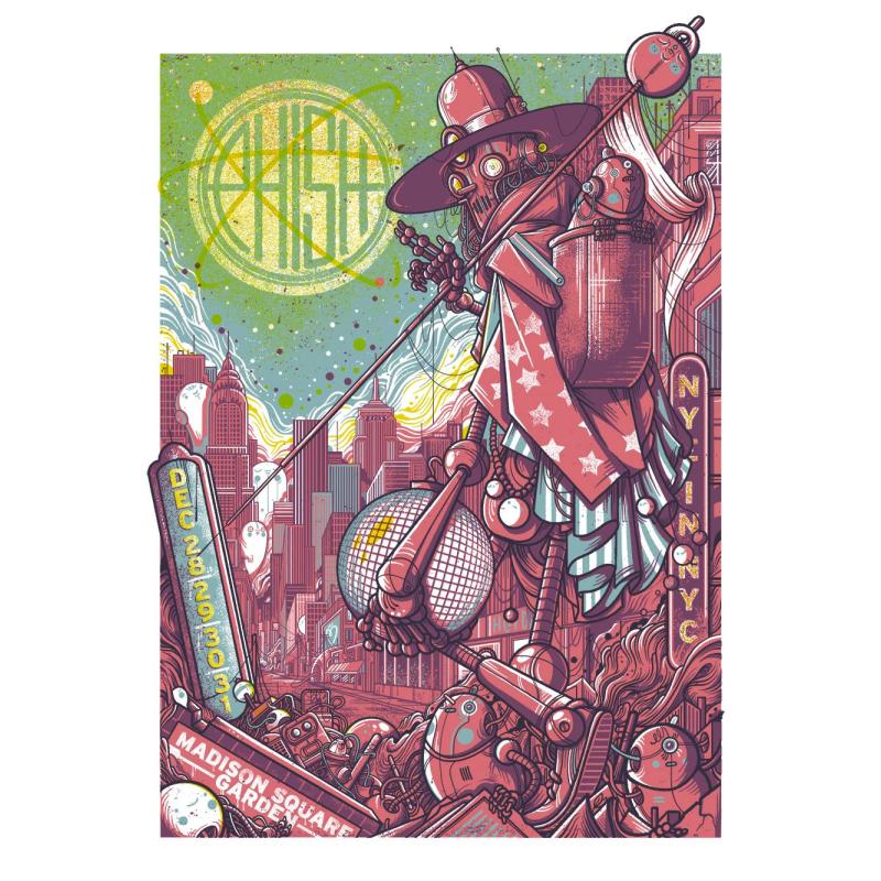 Phish Signed Poster - Dec 28-31, 2016 - Madison Square Garden