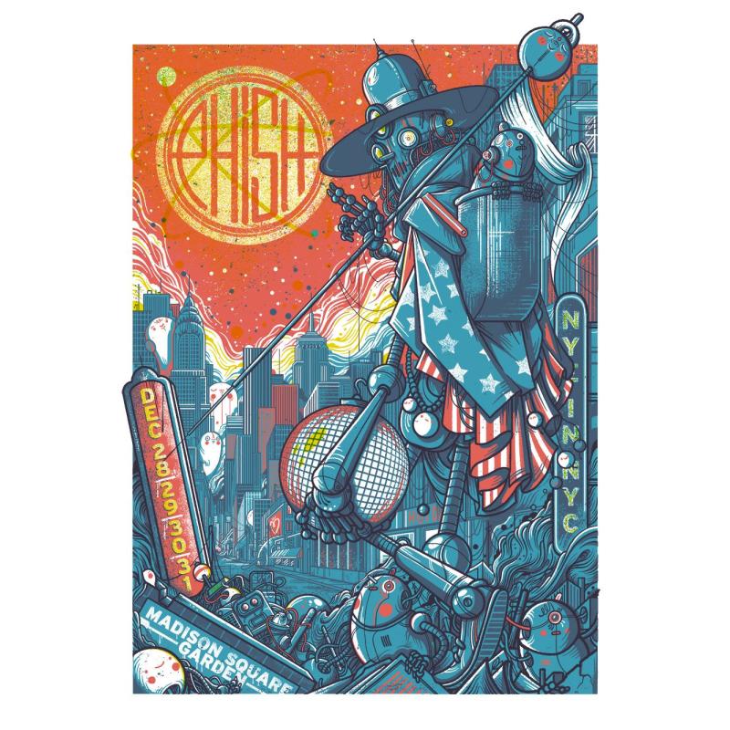 Phish Signed Poster - Dec 28-31, 2016 - Madison Square Garden